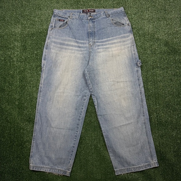 Vintage 90s Moffatt Jeans Mens 38x28 Blue Carpenter Denim Super Baggy Hip Hop